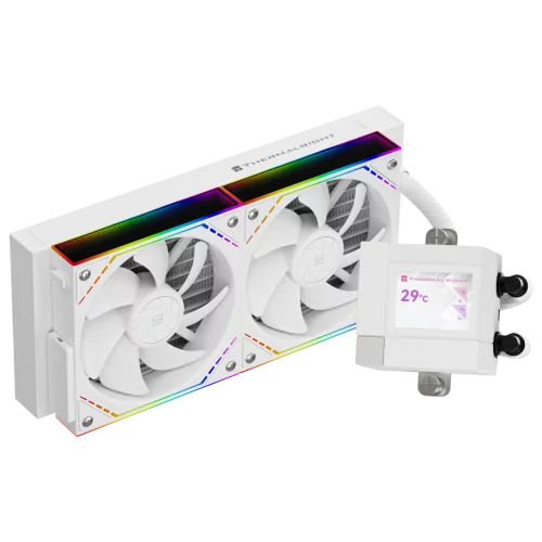 Система жидкостного охлаждения/ Water Cooling System Thermalright Core Matrix 240 Vision (240mm, LED, White, ARGB/ Fans: 2x120mm, 68.9CFM, 28.2dBA, 2000RPM/ Pump height 64.4mm, Rad thickness 27mm/ S: (C-MATRIX-VISION-WH-240-ARGB)