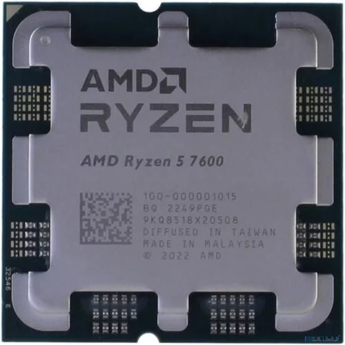 Процессор AMD Ryzen 5 7600 (100-000001015) {Raphael, 6C/ 12T, 3.8/ 5.1GHz, 32MB, 65W} OEM
