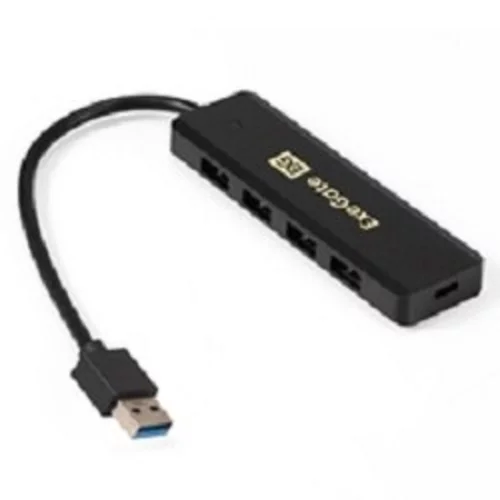 Exegate EX293980RUS USB-Хаб (концентратор) ExeGate DUB-4P/ 1 (кабель-адаптер USB3.0 --> 4xUSB3.0, Plug&Play, черный)