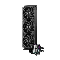 Система охлаждения/ PCCooler DS360 BK (310W, 360mm, LED temp., Black, ARGB Pump/ Fans: 3x120mm, 86.73CFM, 28dBA, 2200RPM/ Pump height 67mm, 28dBA, 3200RPM, Rad thickness 27mm/ S: 1851, 1700, 1200, 20XX, 115X, AM5, AM4)