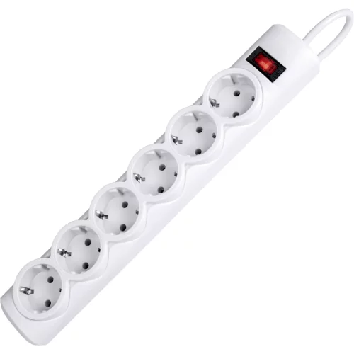 Сетевой фильтр Defender DFS 153 3 м, белый, 6 розеток/ Surge Protector Defender DFS 153 3m, white, 6 outlets (99490)