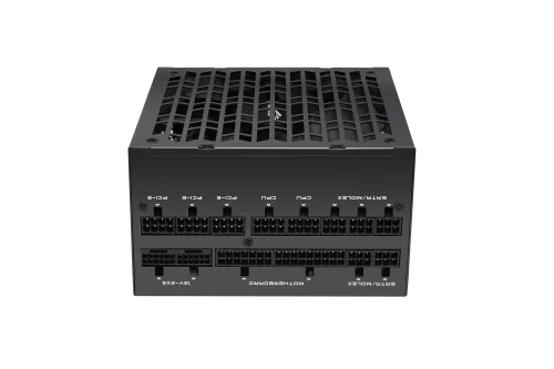 Блоки питания/ Power Supply SAMA P1200 Black (XPH1200-AP), 1200W 80+ Platinum (ATX, 3.1, PCIe 5.0, Full modular, 1x24(20+4)pin mesh 600mm, 2xCPU 8(4+4)pin 700mm, 3xPCIe*2 8(6+2)pin 600mm, 1x12VHPWR PC (P1200-BKPFF001-EU) фото 3