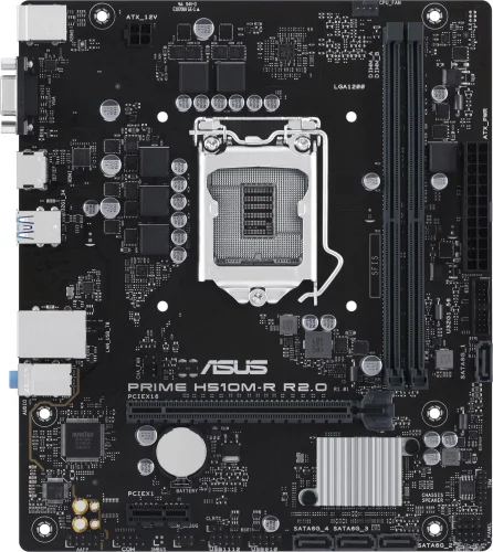 Материнская плата Asus PRIME H510M-R R2.0-SI Soc-1200 Intel H470 2xDDR4 mATX AC`97 8ch(7.1) GbLAN+VGA+HDMI White Box (90MB1EX0-M0ECY0) фото 2