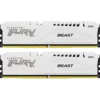 Модуль памяти Kingston 32GB (2x16GB) DDR5 6000MT/ s CL36 FURY Beast White EXPO Non-ECC Unbuffered DIMM (Kit of 2) 1RX8 36-44-44 1.35V 288-pin 16Gbit (KF560C36BWE2K2-32)