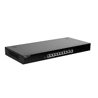 Ruijie Reyee 10-Port Gigabit Cloud Managed Gataway, 10 Gigabit Ethernet connection Ports, support up to 4 WAN ports, Max 200 concurrent users, 1.8Gbps. (RG-EG210G-E)