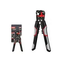 Инструмент обжимной Deli Автоматические клещи для снятия изоляции (стриппер) DL2017 205мм, диапазон зачистки 0,2-6 мм, пружина с автоматическим возвратом, цинковый сплав, лезвие CrMoV, прорезиненные рукоятки