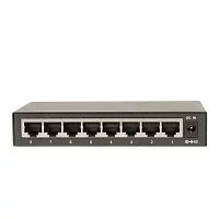 Коммутатор Gigabit Ethernet OSNOVO SW-70800 Коммутатор Gigabit Ethernet на 8 RJ45 портов. Порты: 8 x GE (10/100/1000Base-TX). Изоляция портов (VLAN). Auto MDI/MDIX Встроенная грозозащита 3кВ. В комплекте БП DC12V(1A). Размеры (Ш