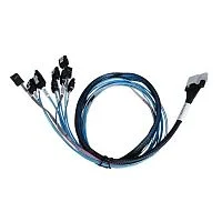 Кабель DiliVing DLSL74-9693 Slimline SASx8 (SFF8654) -to- 8 SATA + SideBand, 75CM