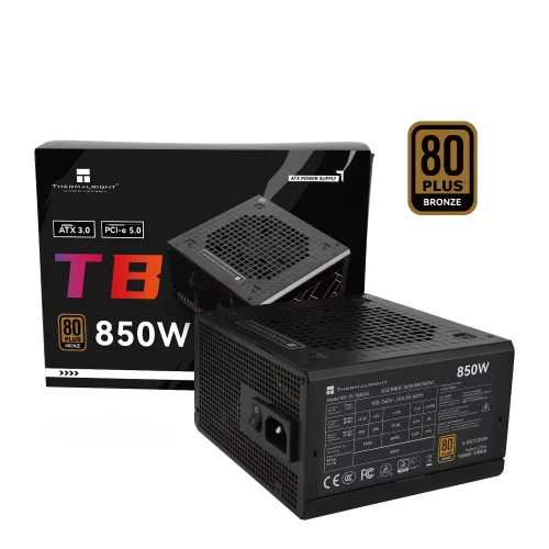 Блок питания 850W/ Thermalright, 850W 80+ Bronze (ATX, 3, PCIe 5.0, Non-modular, 1x24(20+4)pin 550mm, 1xCPU*2 8(4+4)pin 600+150mm, 1xPCIe*2 8(6+2)pin 500+150mm, 1x12VHPWR PCIe 5.0 12+4pin 600mm, 1xSATA*3+MOLEX4pin*1 400+150+150+1 (TR-TB850S) фото 5