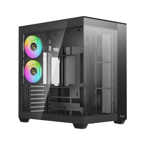Корпус Компьютер без блока питания/ Case Ocypus Delta C74 BK ARGB, Midi-Tower, TG, 2x120mm ARGB, 2xUSB-A 3.0 + 1xUSB-C 3.1, ATX, mATX, mITX Black (DELTA-C74-BKD200XX-GL)