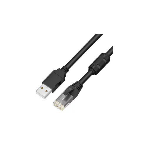 GCR Кабель консольный 1.0m USB 2.0, AM/RJ50 (10P10C), черный, ферритовое кольцо, 28/24 AWG, экран, армированный (GCR-54480)