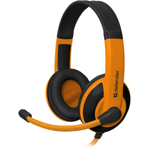 Defender Игровая гарнитура Warhead G-120 черный + оранжевый, кабель 2 м (64099)