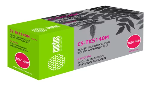 Картридж лазерный Cactus CS-TK5140M TK-5140M пурпурный (5000стр.) для Kyocera Ecosys M6030cdn/M6530c