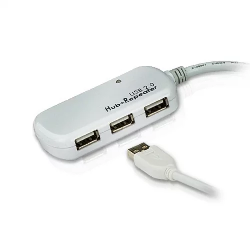 USB удлинитель ATEN UE2120H (UE2120H) Удлинитель., 4 порта, USB 2.0, питание от шины, некаскадируемый 12 м/ USB 2.0 4-Port Hub with Extension Cable 12m (UE2120H)