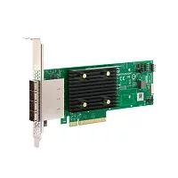 HBA-адаптер Broadcom 9500-16e SGL (05-50075-00 / 03-50075-00003) PCIe Gen4 x8 LP, Tri-Mode SAS/ SATA/ NVMe 12G HBA, 16port(4*ext SFF8644) , 3816 IOC, RET (05-50075-00004 / 03-50075-00003)