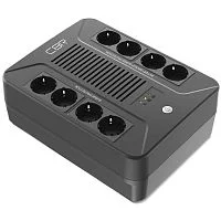 *ИБП CBR [UPS-OFB-101E-650] 650VA/ 390W, Schuko CEE 7 Outlets: (x4 Battery & Surge Protected; x4 Surge Protected), LED, AVR, SEC, 12V/ 7Ah