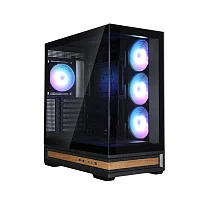 корпус ZALMAN P40 NAMU, ATX, BLACK, WINDOW, WOODEN ELEMENTS, 2xCombo(2.5” or 3.5”), 1xUSB TYPE-C, 2xUSB3.0, SIDE 3x120mm ARGB, REAR 1x120mm ARGB (P40 NAMU BLACK)