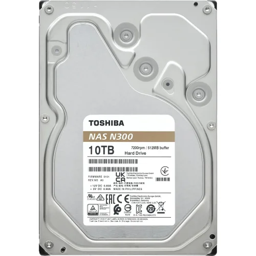 Жесткий диск HDD Toshiba N300 NAS 10Tb (HDWG71AXZSTA) Жесткий диск HDD Toshiba N300 NAS SATA3 3.5 10TB 7200 512Mb 6Gb/s (HDWG71AXZSTA)