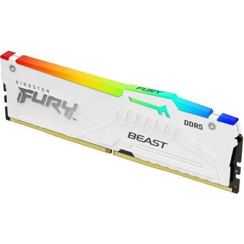 Память оперативная/ Kingston 32GB 5600MT/s DDR5 CL40 DIMM FURY Beast White RGB XMP (KF556C40BWA-32) фото 2