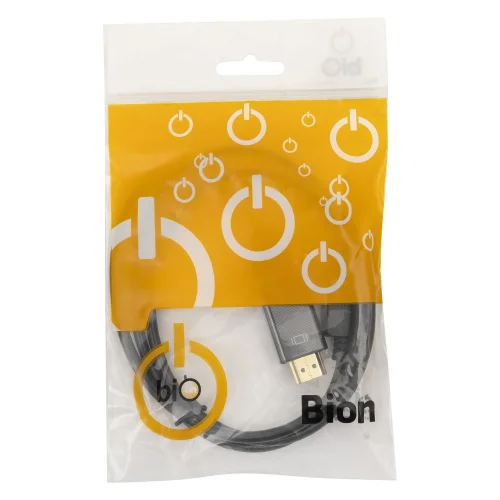 Bion Кабель DisplayPort - HDMI, 20M/ 19M, однонаправленный конвертор сигнала с DisplayPort в HDMI, 3м, черный [BXP-CC-DP-HDMI-030]