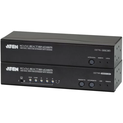 KVM-удлинитель USB Dual View c deskeview/ USB DUAL VIEW KVM EXTENDER WITH DESKEW (CE775)