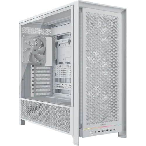Корпус без блока питания/ Case Corsair Frame 5000D RS High-Airflow, Midi-Tower, TG, 4x140mm, 4xUSB-A 3.2, 1xUSB 3.2 Type-C, E-ATX, ATX, mATX, mITX White (CC-9011308-WW)