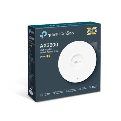 Точка доступа/ V1 11ah two-band ceiling point available, up to 2402mbit / s na5ggc and up to 1148mbit/s na2. 4ggc, 1port, 2.5 Gbit/s, support for standard 802.3 at,, MU-MIMO (EAP660 HD) фото 4