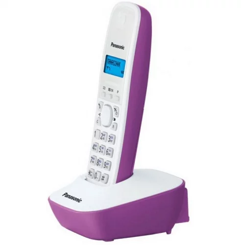 Беспроводной телефон DECT Panasonic/ Монохромный с подсветкой, АОН, бело-сиреневый (KX-TG1611RUF) фото 2