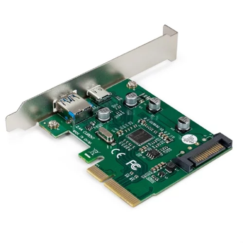 Exegate EX298302RUS Контроллер ExeGate EXE-320-1A1C (PCI-E x4 v3.0, USB3.2 Gen2 1xType-A + 1xType-C ext., SuperSpeed+ скорость до 10 Гбит/с, разъем доп.питания, ASMedia Chipset ASM1142) фото 2