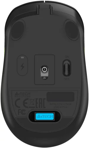 Мышь A4Tech Fstyler FG10CS Air черный/ зеленый оптическая (2000dpi) silent беспроводная USB для ноутбука (4but) (FG10CS AIR SPORTS GREEN) фото 11