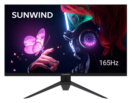 Монитор SunWind 27 SUN-M27BG130 черный VA 3ms 16:9 HDMI матовая 300cd 178гр/ 178гр 2560x1440 165Hz G-Sync VGA DP FHD 4.9кг