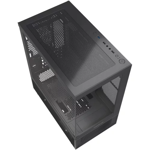 Powercase Vision Micro M2, Tempered Glass, чёрный, mATX (CVMBM2-L0) фото 3