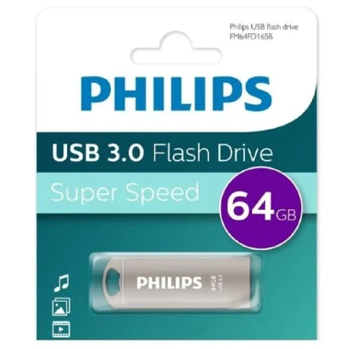 PHILIPS USB Drive 64GB IRON 3.0, USB 3.0 (FM64FD165B/97)