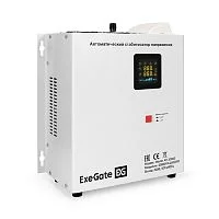 Exegate EX291765RUS Стабилизатор напряжения настенный ExeGate Master AV-20000 (20000ВА, вход 140-260В, цветной дисплей, выход 220В±8%, КПД 98%, 5 уровней защиты, задержка, усиленный метал.корпус, 1*Sc
