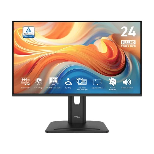 Мониторы MSI PRO MP245PG E14 23.8 16:9 FHD(1920x1080) IPS Flat,1ms(MPRT),1300:1,100M:1,300nits,HDMI 1.4,DP 1.2,VGA(D-Sub),Speaker,Tilt,Swivel,Height,Pivot,VESA,100Hz,Black,1y war-ty (9S6-3PE39M-014)