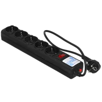 Фильтр-удлинитель/ Surge protector Power Cube 0.5 m 5 outlets (Black graffite) 10A / 2.2kW (SPG5-C1)