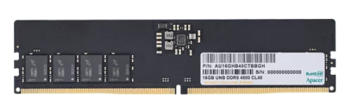 Apacer DDR5 16GB 4800MHz DIMM (PC5-38400) CL40 1.1V (Retail) 2048*8 3 years (AU16GHB48CTBBGH/ FL.16G2A.PTH)