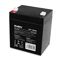 Батарея SVEN SV 1250 (12V 5Ah), напряжение 12В, емкость 5А*ч, макс. ток разряда 80А, макс. ток заряда 1.5А, свинцово-кислотная типа AGM, тип клемм F1/ Battery SVEN SV 1250 (12V 5Ah), 12V voltage, 5A*h (SV-0222005)