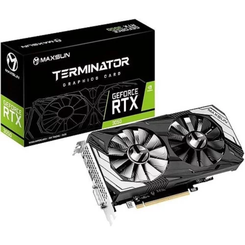 Видеокарта MAXSUN MS-RTX3050 Terminator 6G GDDR6, 96bit, 1042-1470MHZ, DP/HDMI/DVI, 15W/115W (MS-RTX3050 TR 6G S2) RTL