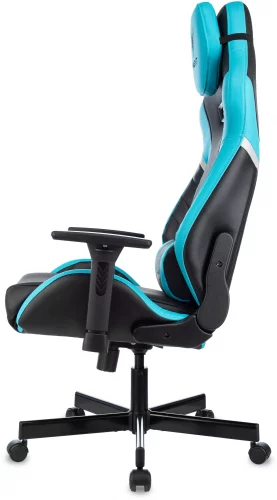 Кресло игровое Knight Thunder 5X черный/ голубой экокожа крестов. металл (KNIGHT THUNDER 5X BL) фото 4