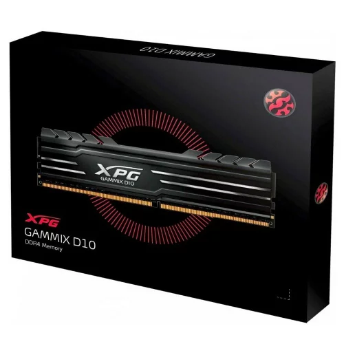 Модуль памяти ADATA 16GB (2 x 8Gb) DDR4 UDIMM, XPG GAMMIX D10, 3200MHz CL16-20-20, 1.35V, Черный Радиатор (AX4U32008G16A-DB10) фото 2