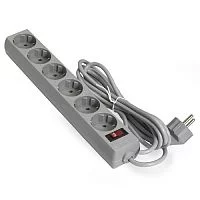 Exegate EX119388RUS Сетевой фильтр Exegate SP-6-1.8G (6 розеток, 1.8м, евровилка, серый)