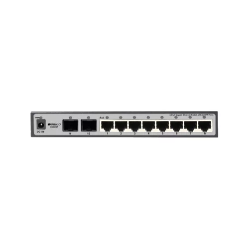 Коммутатор/ Unmanaged Switch 8x1000Base-T, 2x1000Base-X SFP, metal case (OS2210F/A1A)
