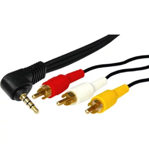 Rexant (17-4412-4) Шнур Стерео 3,5мм 4C - 3 RCA, 1,5м, Gold (пакет PE)