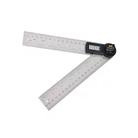 Угломер электронный Deli DL305200 200/400мм, диапазон 0-360 град., нержавеющая сталь