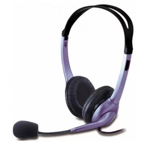 Гарнитура проводная Genius HS-04S 3.5 мм синяя (31710025100)