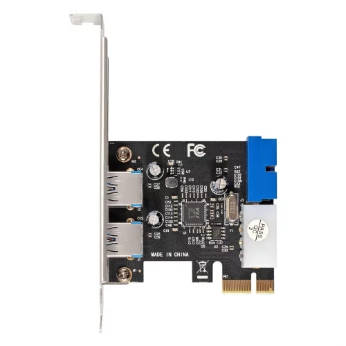 Exegate EX296209RUS Контроллер ExeGate EXE-342 (PCI-E x1 v2.0, 2*USB3.0 ext.+ 1*19pin int. (внутренние коннекторы для подключения 2*USB3.0 портов на корпусе), разъем доп.питания, VIA Labs Chipset VL80 фото 3