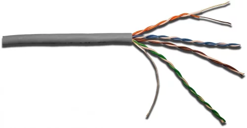 Кабель LANMASTER UTP, 4 пары, кат. 5Е, 350Mhz, LSZH, серый, 305 м (LAN-5EUTP-LSZH-GY)