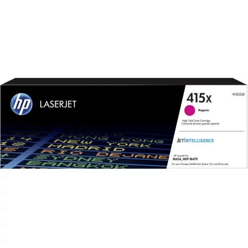 Картридж HP 415X, пурпурный / 6000 страниц (W2033X)