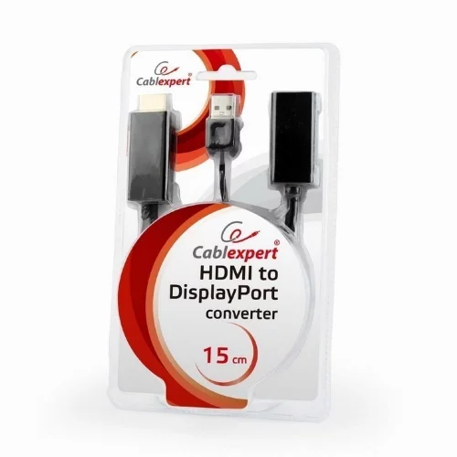 Cablexpert Конвертер HDMI->DisplayPort HD19M+USBxHD20F, черный (DSC-HDMI-DP) фото 2